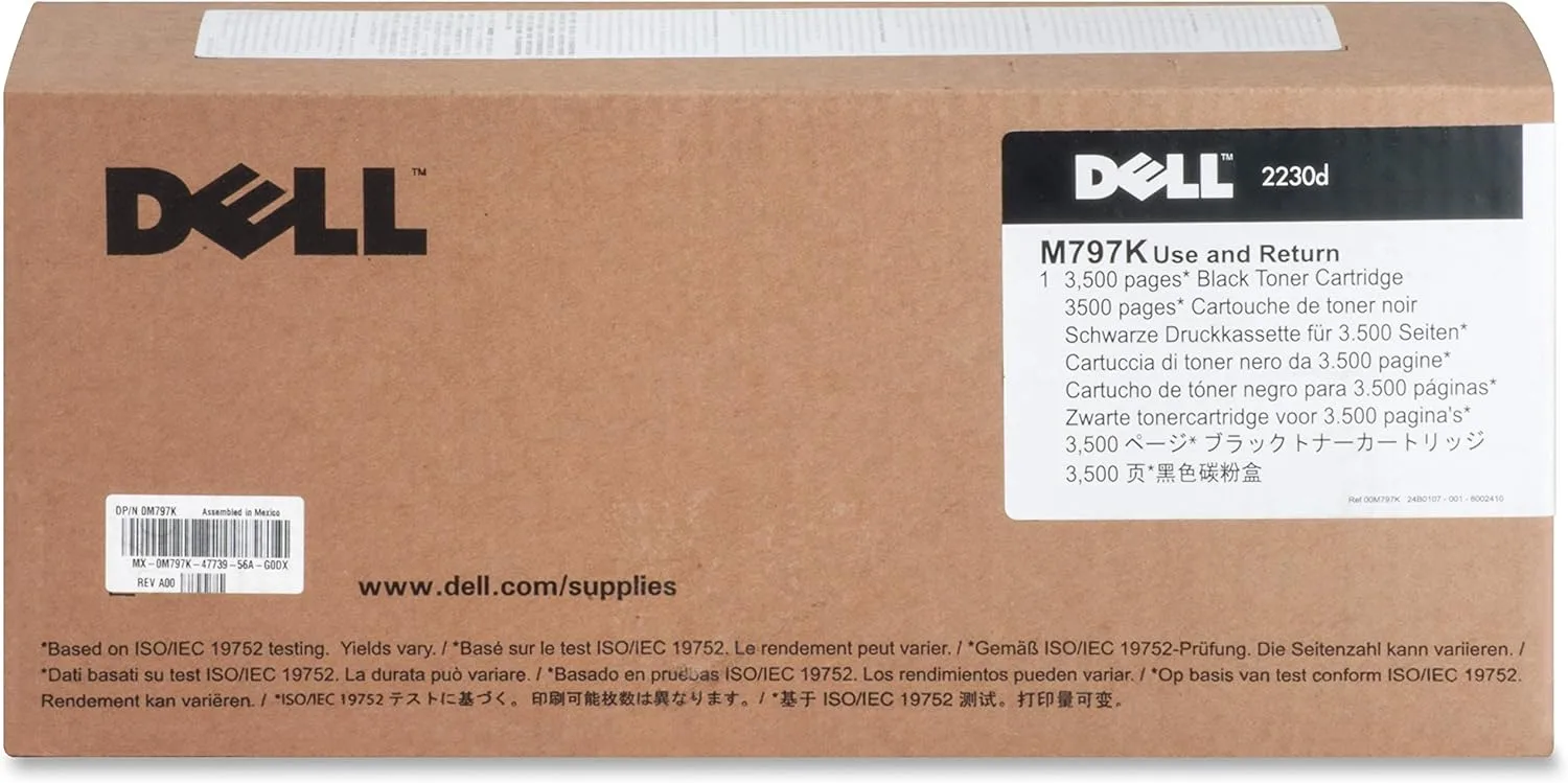 Dell M797K Black Toner Cartridge for 2230d - High Yield 3,500 Pages