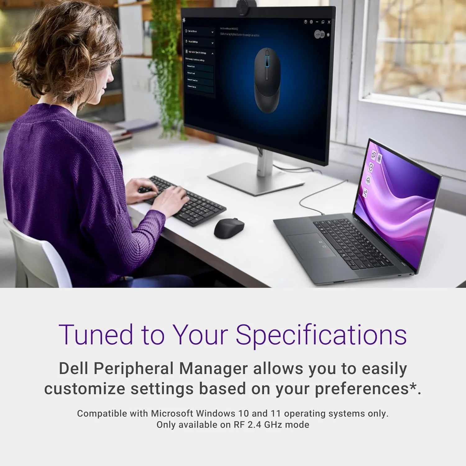 Dell MS355 Silent Mouse — Programmable Wheel, Dual-Mode Wireless, Adjustable DPI