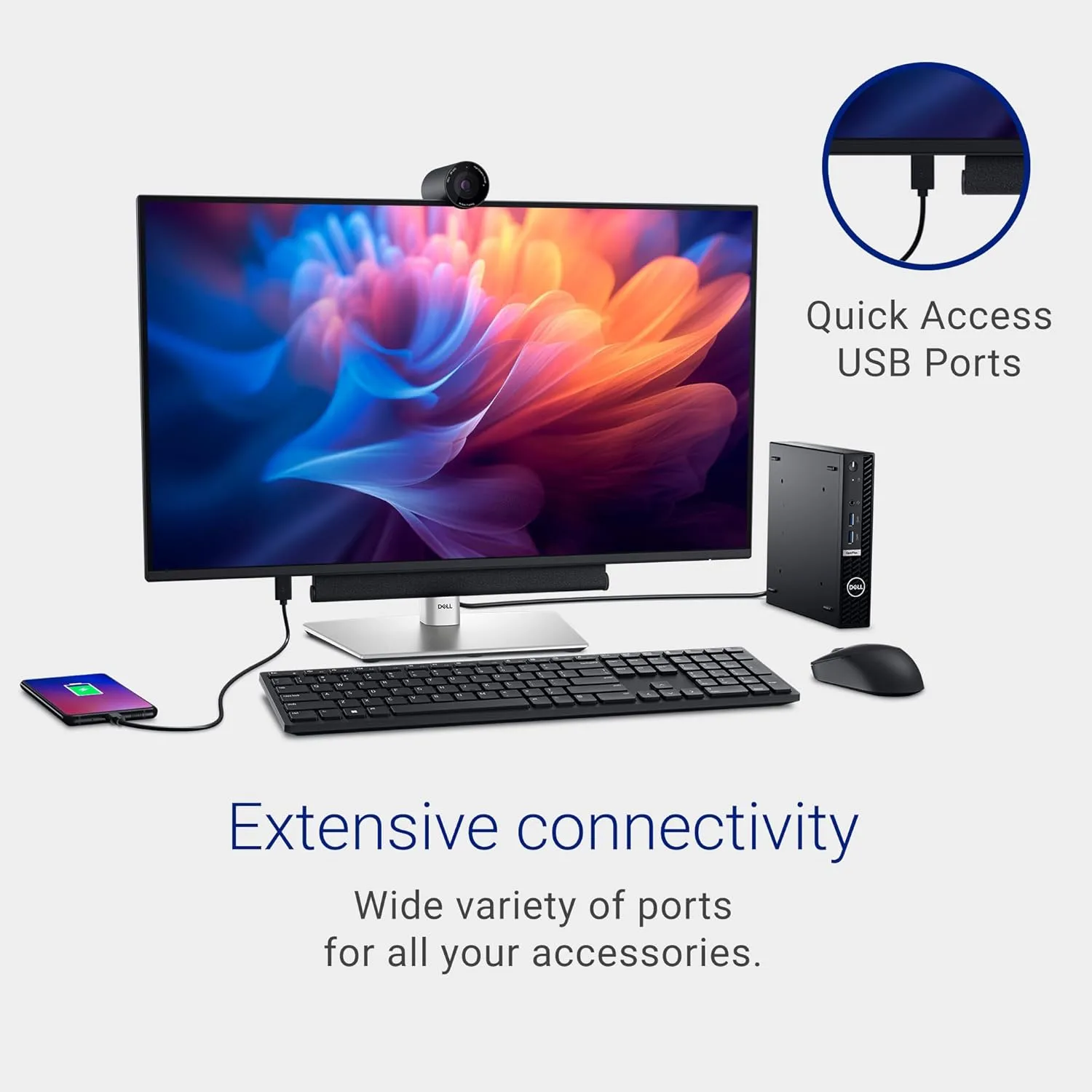Dell 27 Monitor - P2725H - 27-inch Full HD (1920 × 1080) 100Hz Display, IPS Panel, 99% sRGB, 1500:1 Contrast Ratio