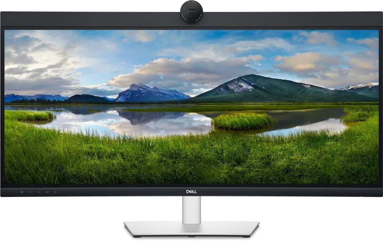 Dell P3424WEB 34in Class Webcam UW-QHD Curved Screen LED Monitor - 21:9 - 34.1in Viewable
