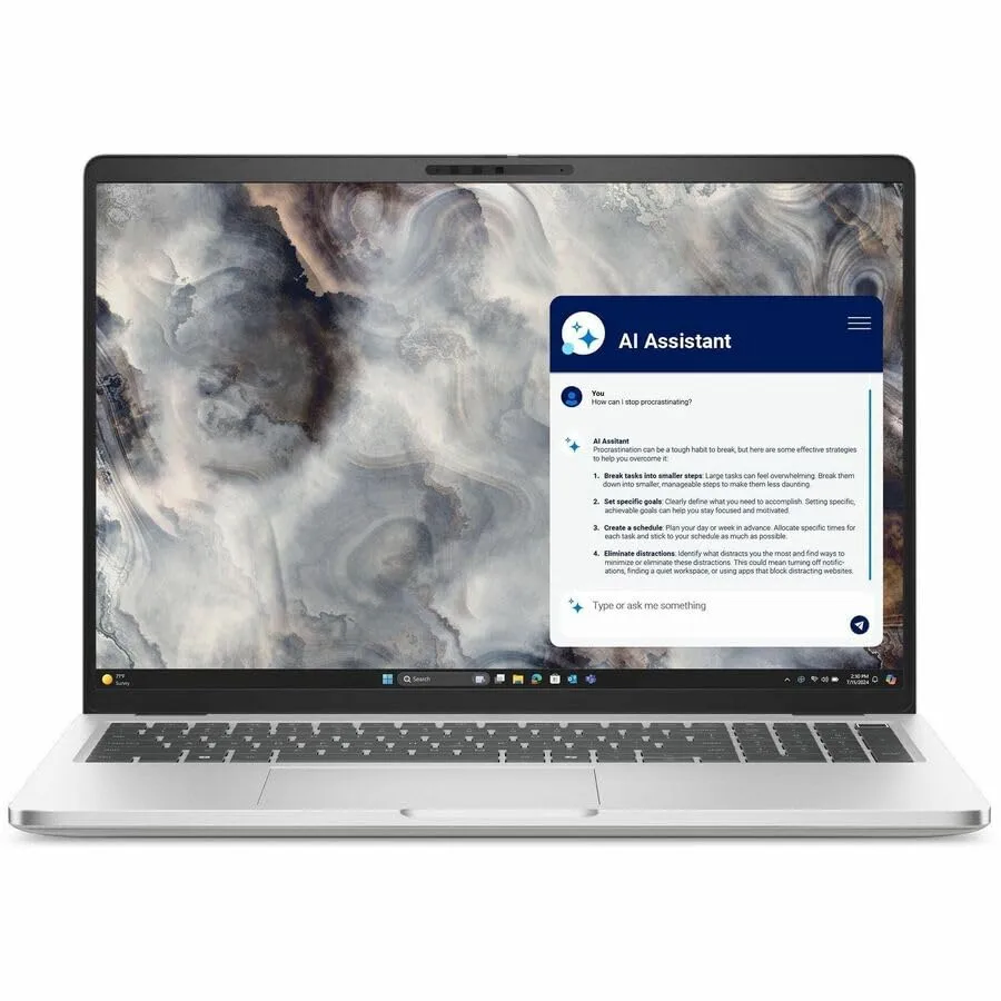 Dell Pro 16 Plus PB16250 16" Copilot+ PC Notebook - Full HD Plus - Intel Core Ultra 5 236V - vPro Technology - 16 GB - 512 GB SSD - Silver