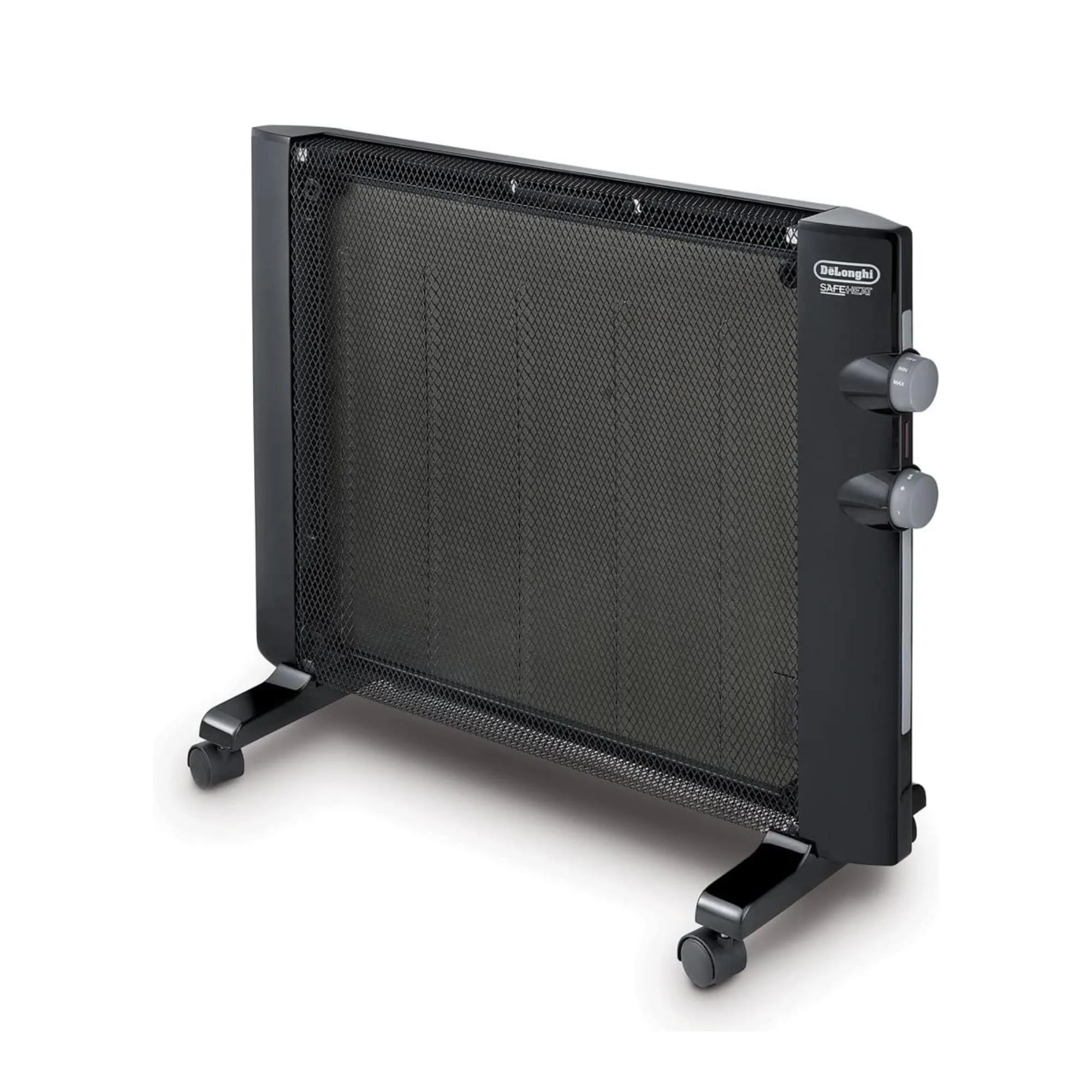 DeLonghi Mica Panel Space Heater, 1500W quiet electric space heater for indoor use, adjustable thermostat