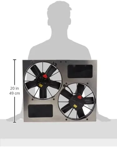 Derale Performance 16830 Gray/Black High Output Dual Radiator Fan