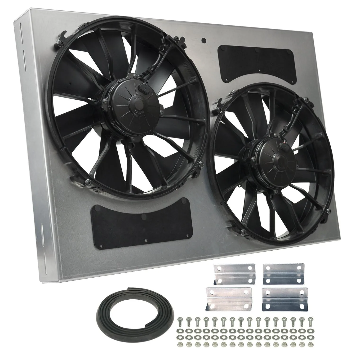 Derale Performance 16842 Gray/Black High Output Dual Radiator Fan