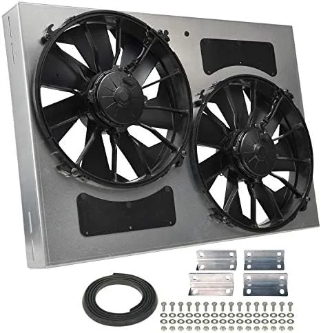 Derale Performance 16842 Gray/Black High Output Dual Radiator Fan