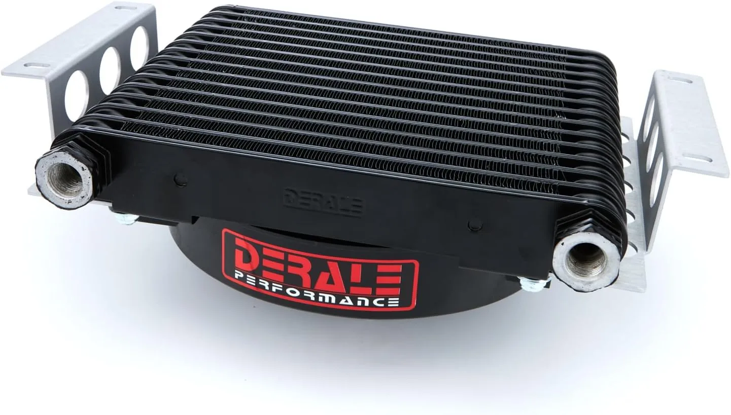 Derale Atomic-Cool Fluid Cooler & Fan, 12.75 x 9.375 x 4.313 in, -8AN Adapters