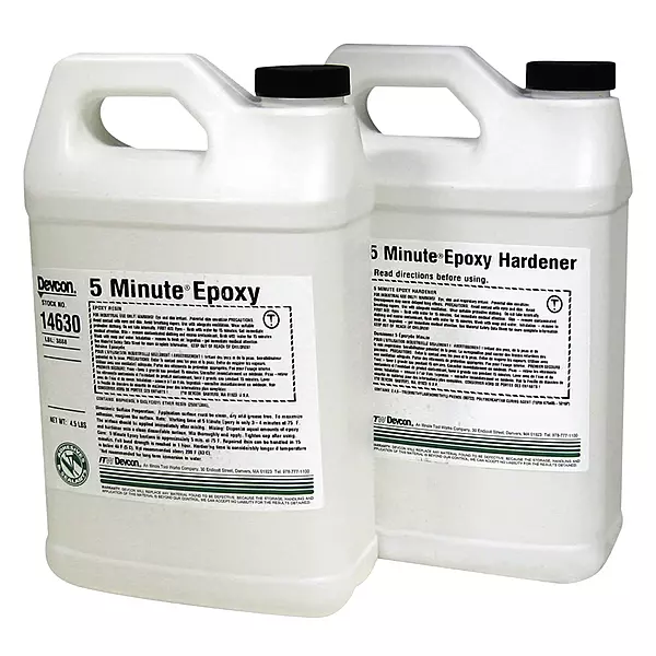 Devcon 14630 Light Amber Epoxy, Begins to Harden in 5 minutes, 9 lb.