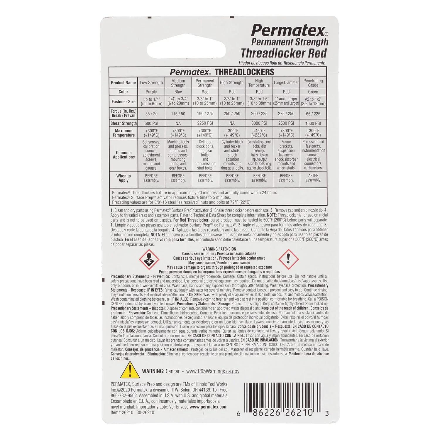 Permatex Devcon High Strength Threadlocker Red