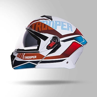 STUDDS TROOPER D1  WHITE N2 RED D/V (L)