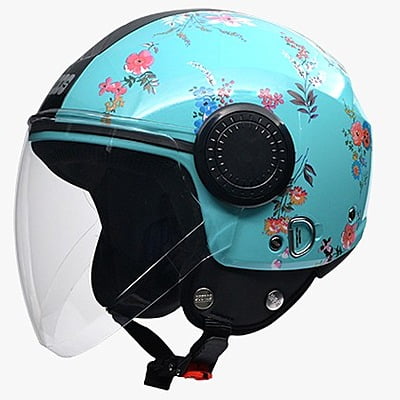 STUDDS URBAN SUPER D2 BLUE WITH FLOWER C/V (L)