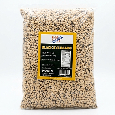 Dhanraj black eye beans  dry lobia, Indian cowpeas, healthy legumes, plant-based protein pulses