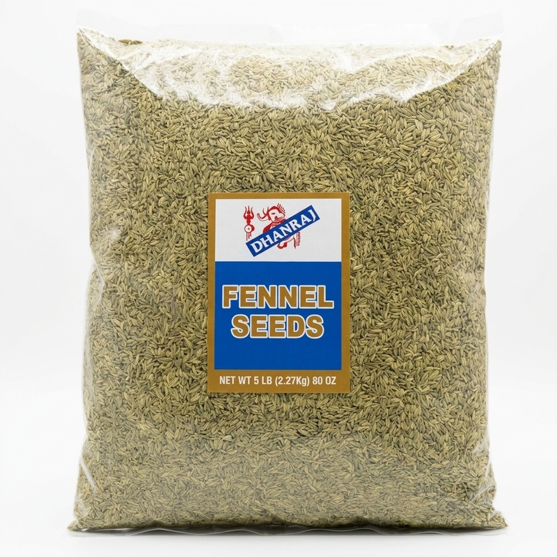 Dhanraj Fennel Seeds featuring clean, green-tinged whole saunf seeds for cooking and digestion.