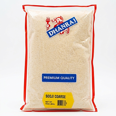 4lb Dhanraj Coarse Sooji; premium granulated semolina for non-sticky Upma and crispy Rava Dosa