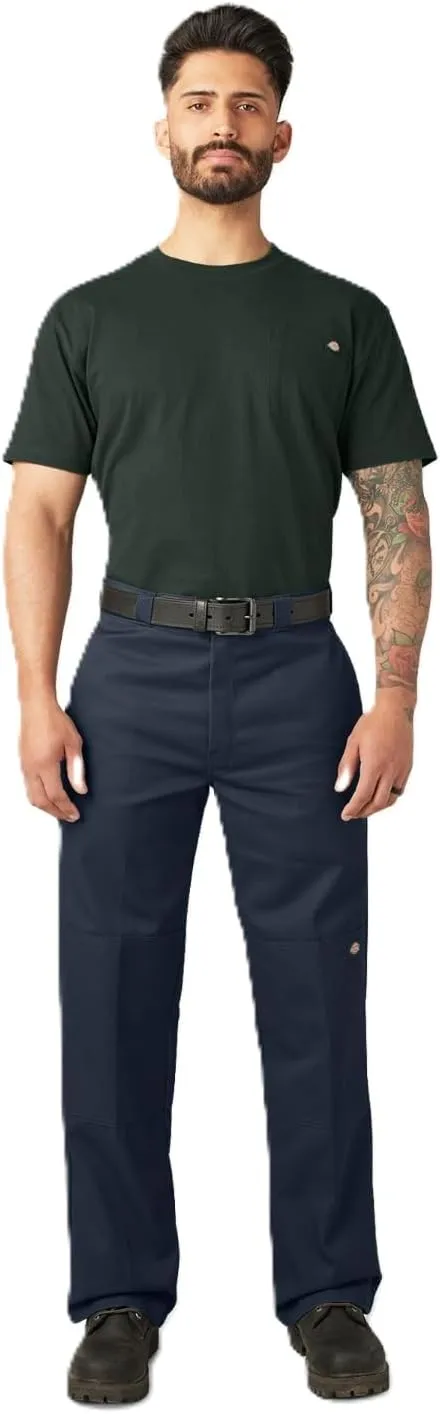 DICKIES Men's Loose Fit Double Knee Work Pants – Durable Twill Utility Trousers