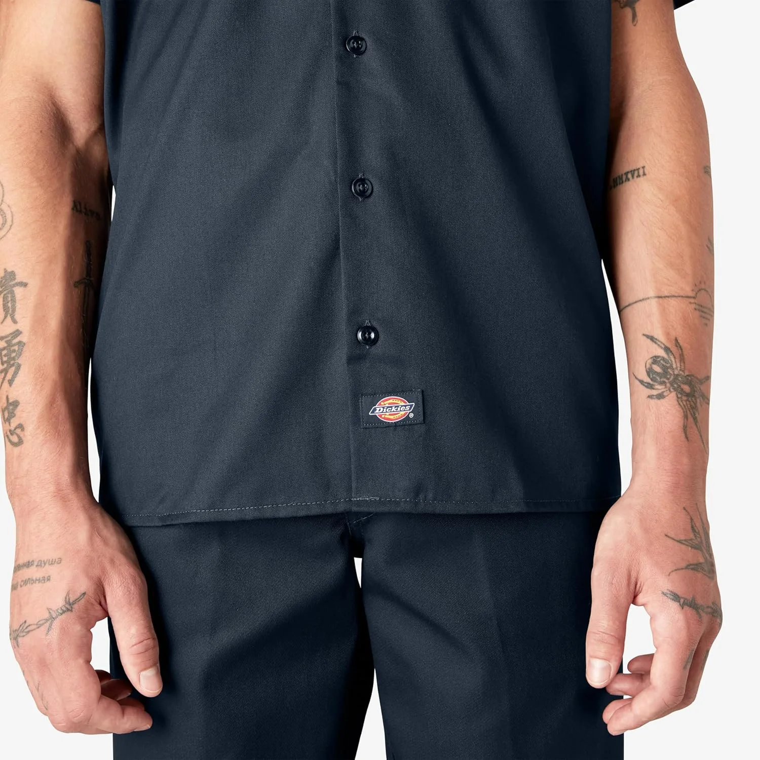 Dickies Men’s Short Sleeve Work Shirt – Durable Twill Button Down