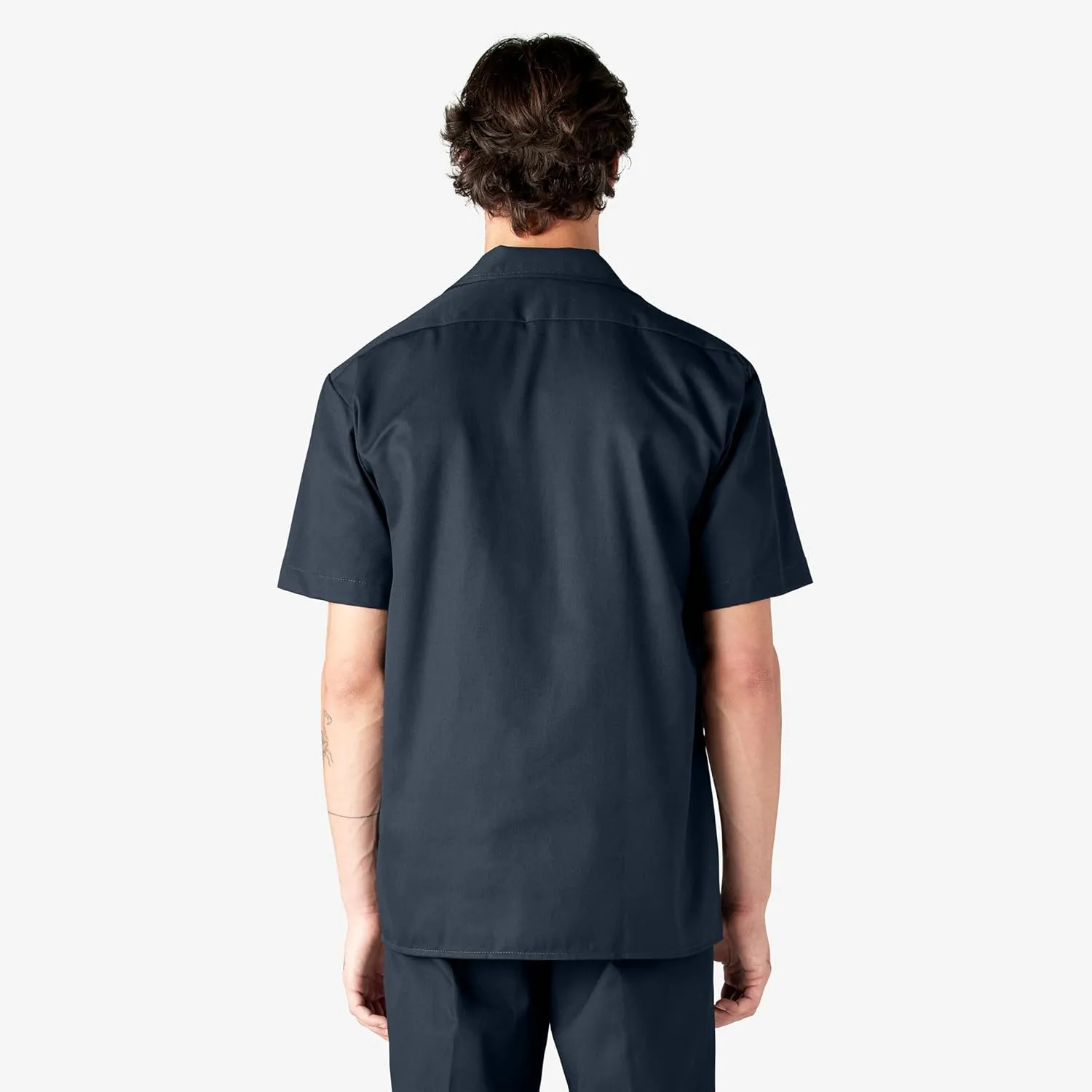 DICKIES Men's Short Sleeve Twill Work Shirt - Button-Front