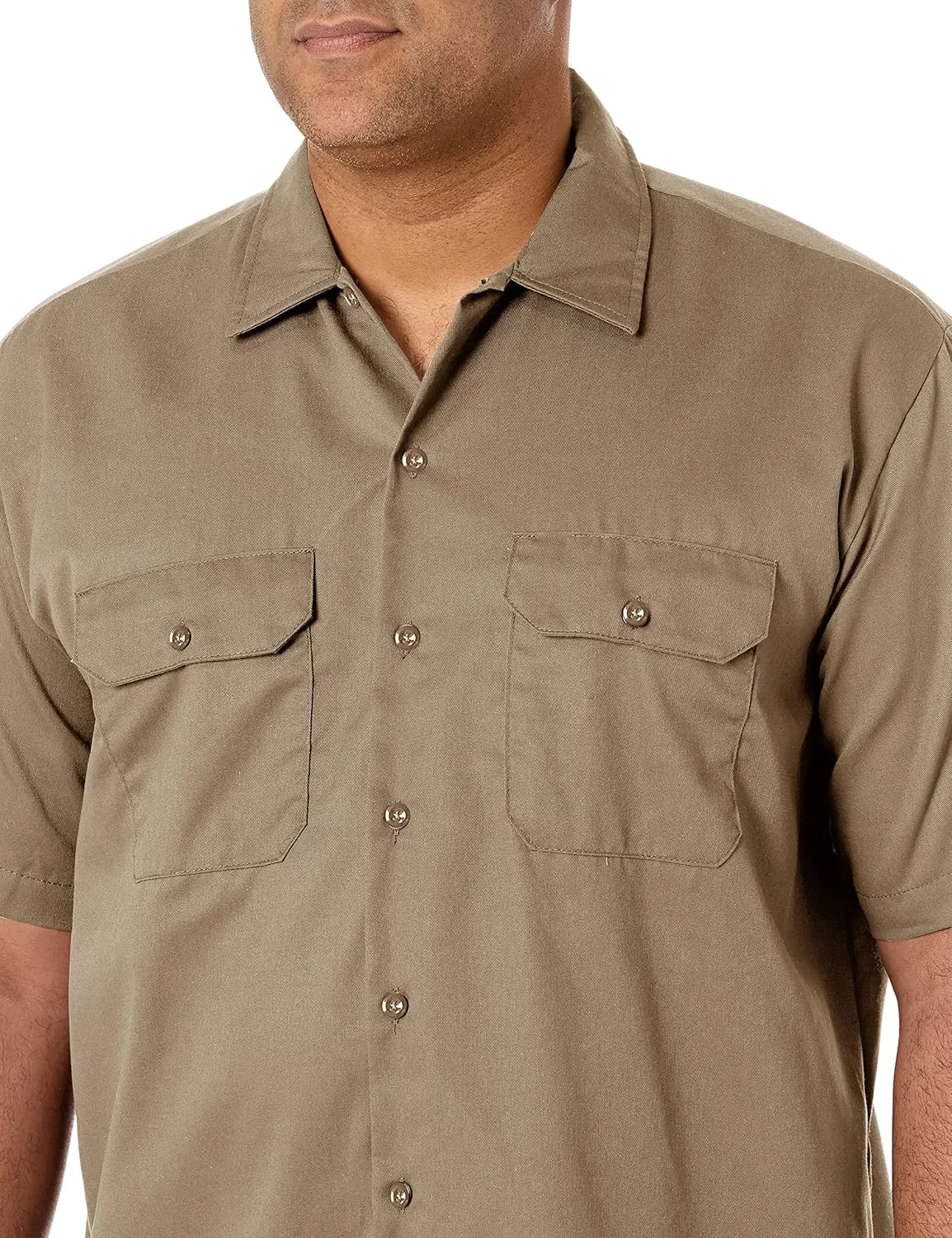 Dickies Men’s Short Sleeve Work Shirt – Durable Twill Button Down