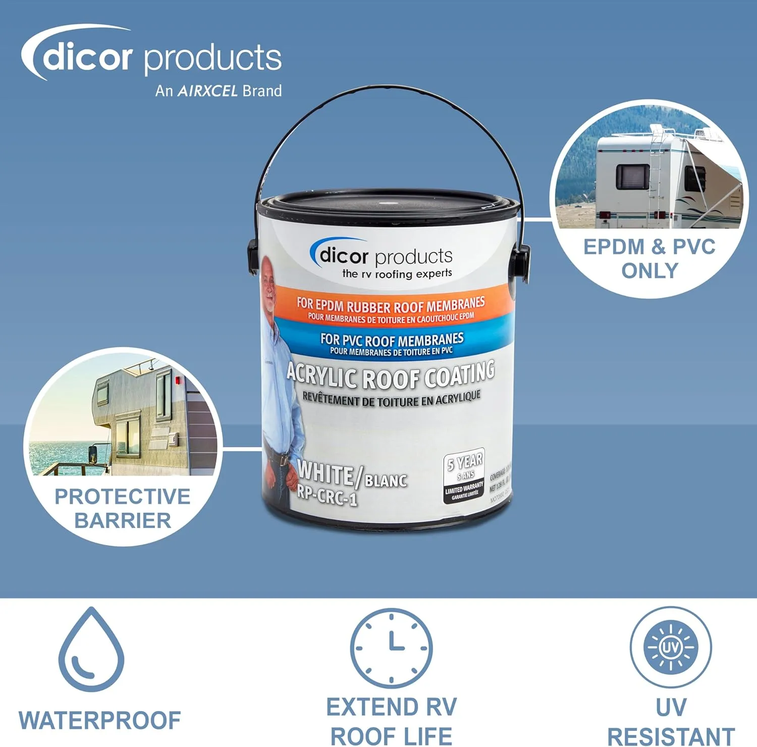 Dicor EPDM Rubber Roof Coating System (Two-Part)