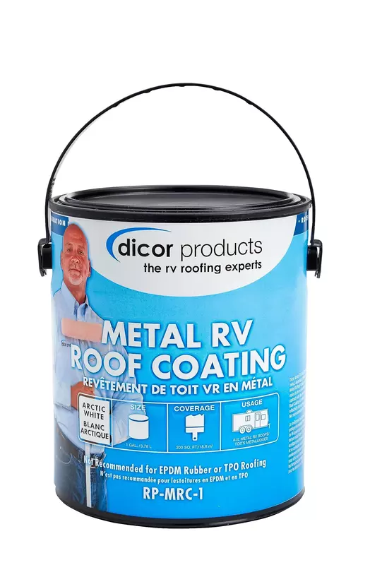 Dicor RP-MRC-1 Acrylic Elastomeric Metal RV Roof Coating - 1 Gallon (White)