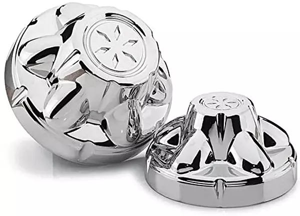 DICOR TAC545-CC Chrome Plated ABS Trailer Hub Cover, 14 inches, Silver