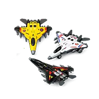 Moto Man Die-Cast Pull Back Airplane Model Set of 4 | Metal Fighter Jet Toys for Kids