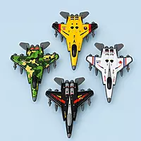 Moto Man Die-Cast Pull Back Airplane Model Set of 4 | Metal Fighter Jet Toys for Kids