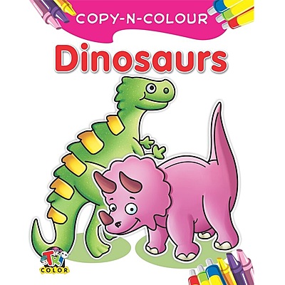 Copy N Colour Big Colouring Books Set for Kids | ABC, Hindi, Farm Animals, Goddesses & Dinosaurs (Set of 5)