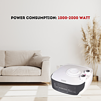 Padmini Fan Heater 102 with 1000-2000 watts power consumption. Padmini Fan Heater 102 with 1000-2000 watts power consumption.