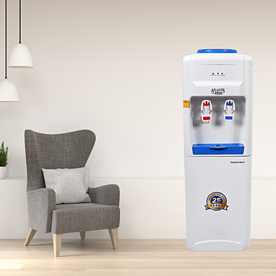 Office setting with an Atlantis Blue Hot and Cold Water Dispenser.