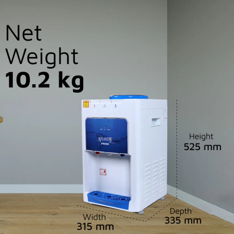 Dimension of Atlantis Prime Countertop Water Cooler