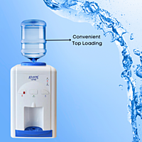 Convenient top loading Atlantis One Table Top Water Dispenser for Home.