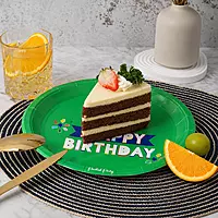 Disposable Paper Plates Set of 20 | Happy Birthday Theme Party Plates for Kids & Celebrations