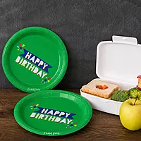 Disposable Paper Plates Set of 20 | Happy Birthday Theme Party Plates for Kids & Celebrations