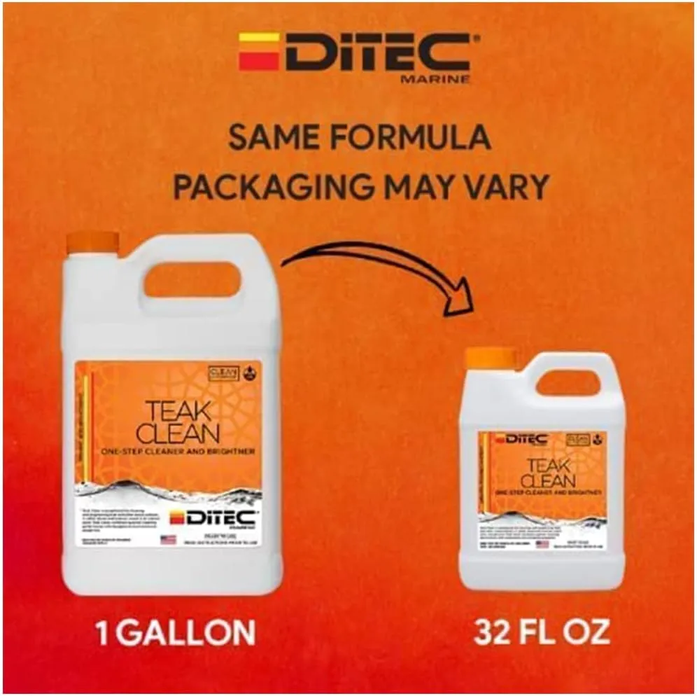 TEAK CLEAN - Environmentally Friendly Alternative To Phosphoric Acid or other Caustic Cleaners, 1 Gallon