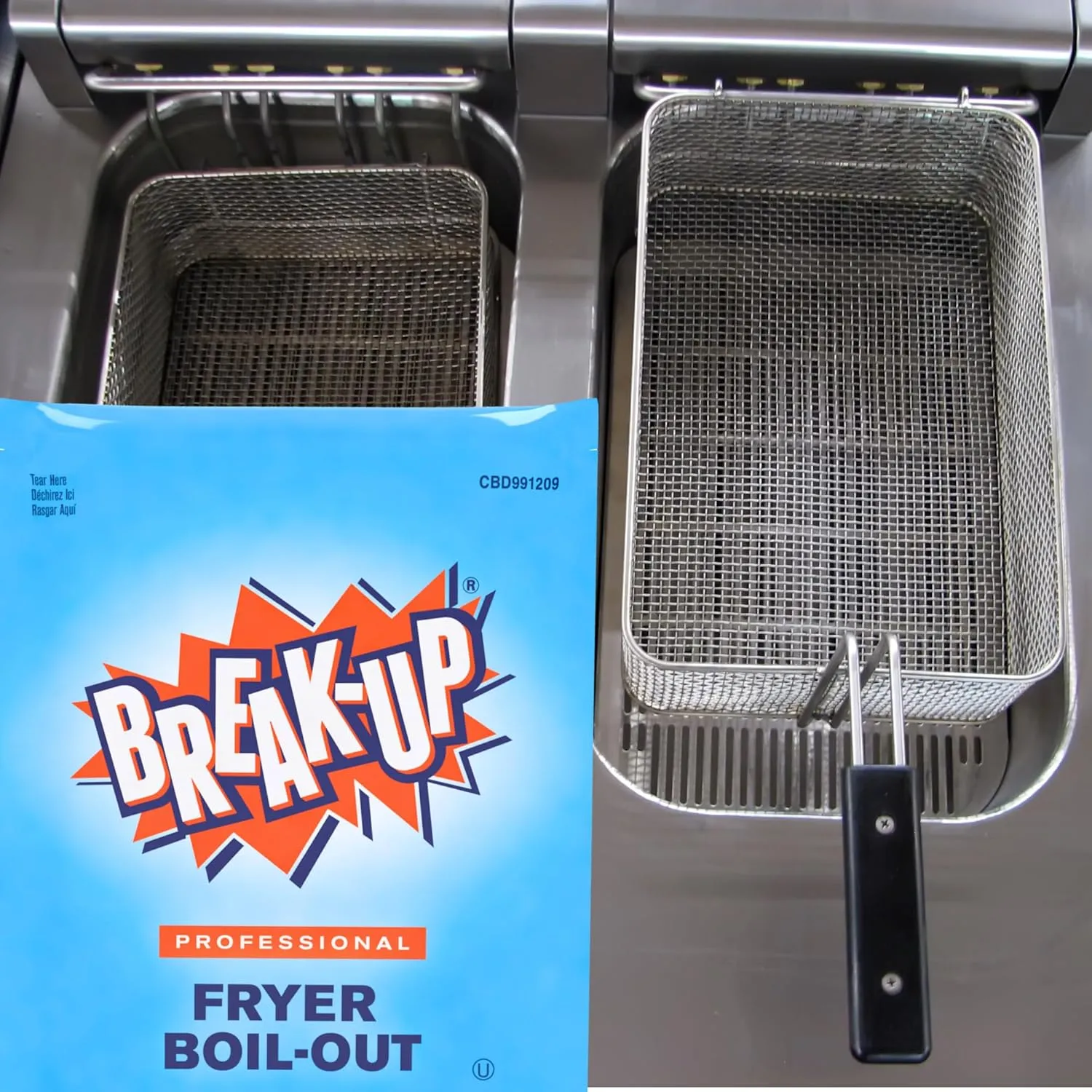 Diversey BREAK-UP Fryer Boil-Out Cleaner Packets, 2 oz, Case of 36