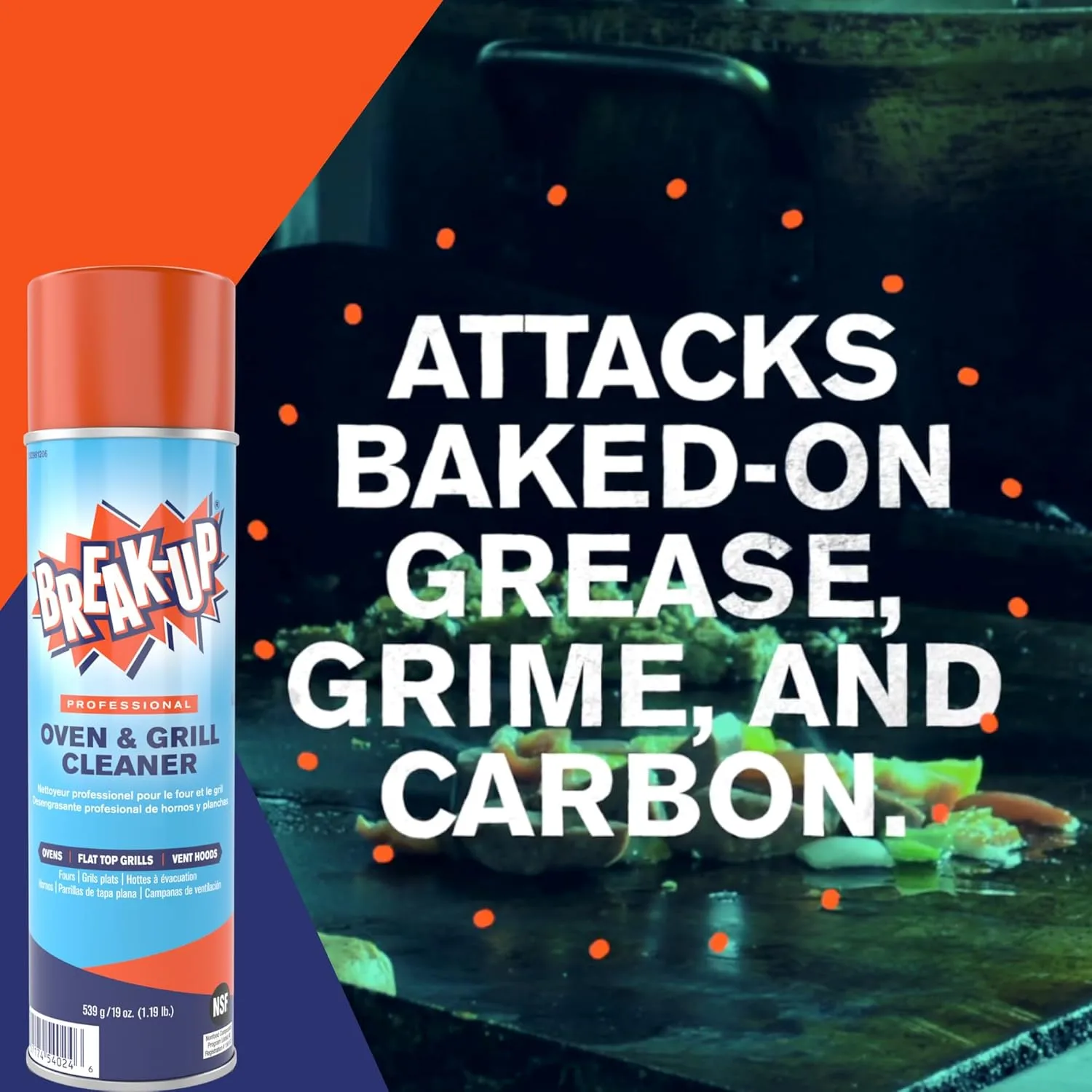 Diversey Break-Up Professional Oven & Grill Cleaner, 19 Oz. (CBD991206) Pack of 1 Cleaner