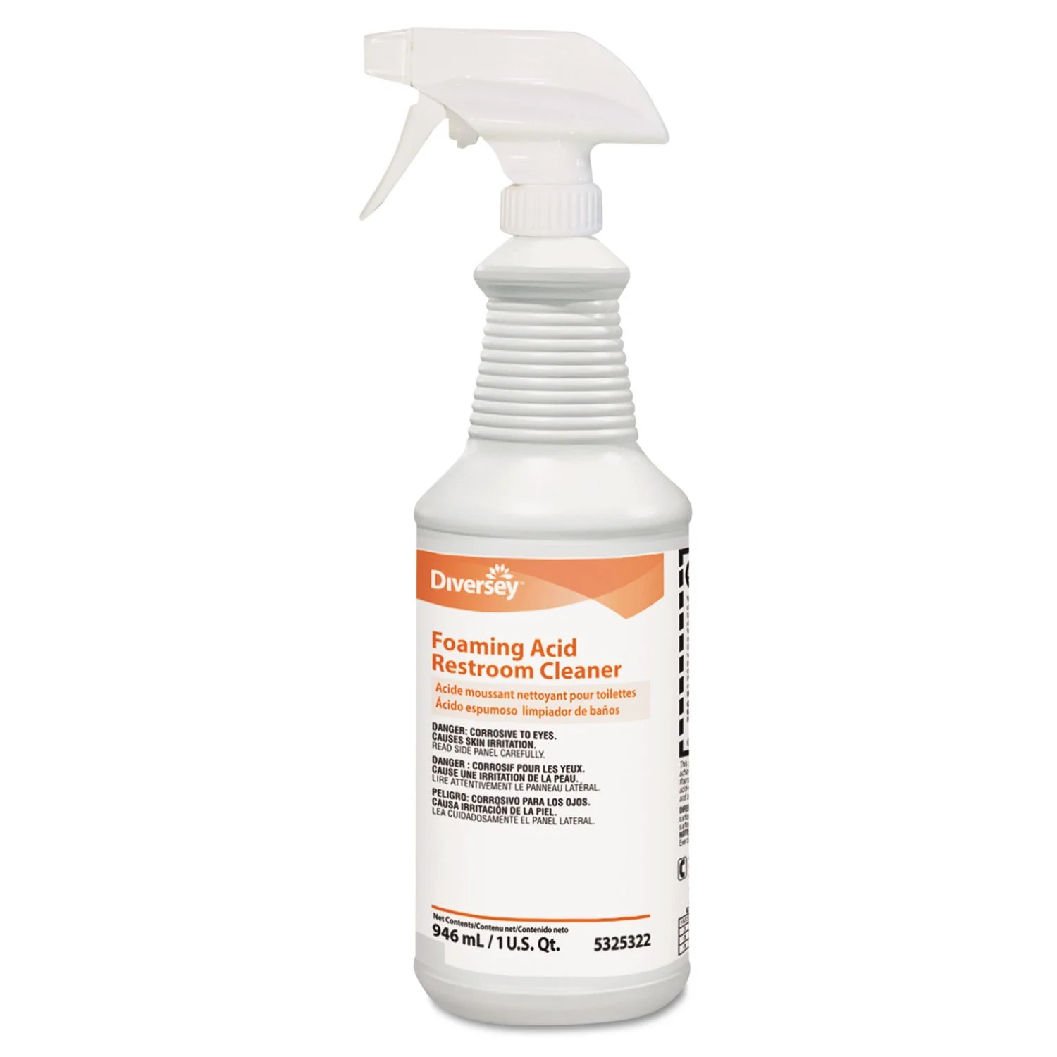 Diversey 95325322 Foaming Acid Restroom Cleaner Fresh Scent 32 oz Spray Bottle 12/Carton