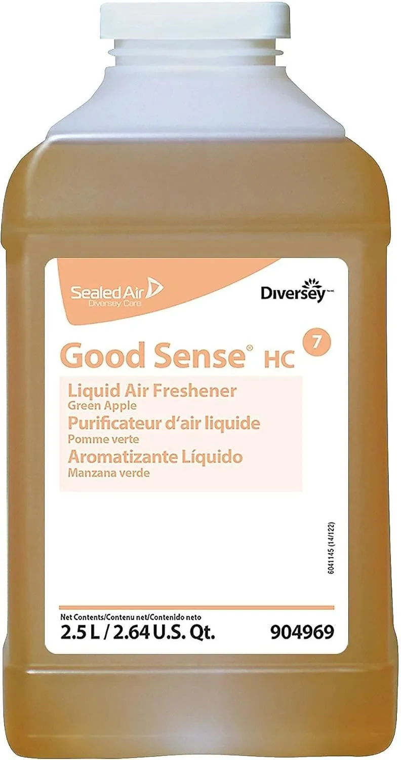 Diversey Good Sense Liquid Odor Counteractant, Apple Scent, 84.5 Oz, Case Of 2 Bottles