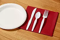 Dixie 7.13" Heavy-Weight Polystyrene Plastic Forks By GP PRO, White, 1000 Count, FH217 White 1 box of 1000