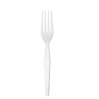 Dixie 7.13" Heavy-Weight Polystyrene Plastic Forks By GP PRO, White, 1000 Count, FH217 White 1 box of 1000