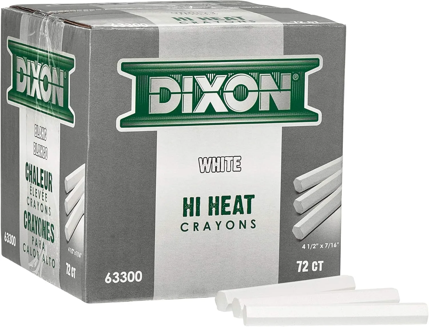 DIXON TICONDEROGA Melt Metal Marking Crayons, Hex 4.5 x 1/2 in
