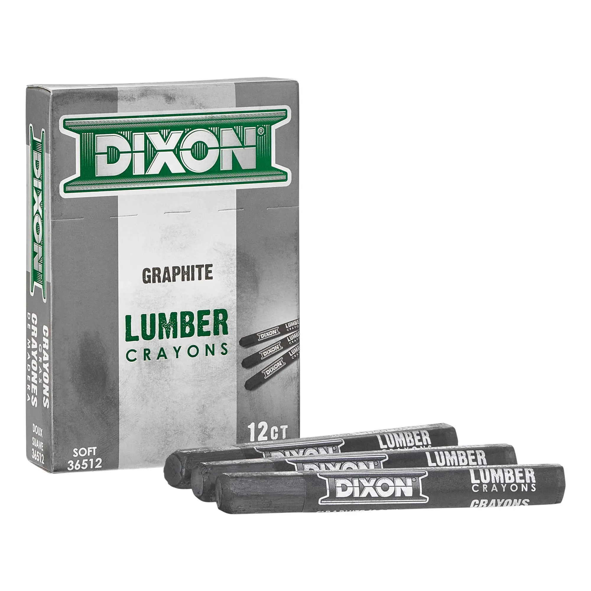 DIXON TICONDEROGA Industrial Lumber Marking Crayons, 4.5 x 1/2 Inches Hex