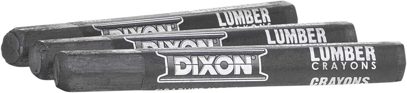 DIXON TICONDEROGA Industrial Lumber Marking Crayons, 4.5 x 1/2 Inches Hex