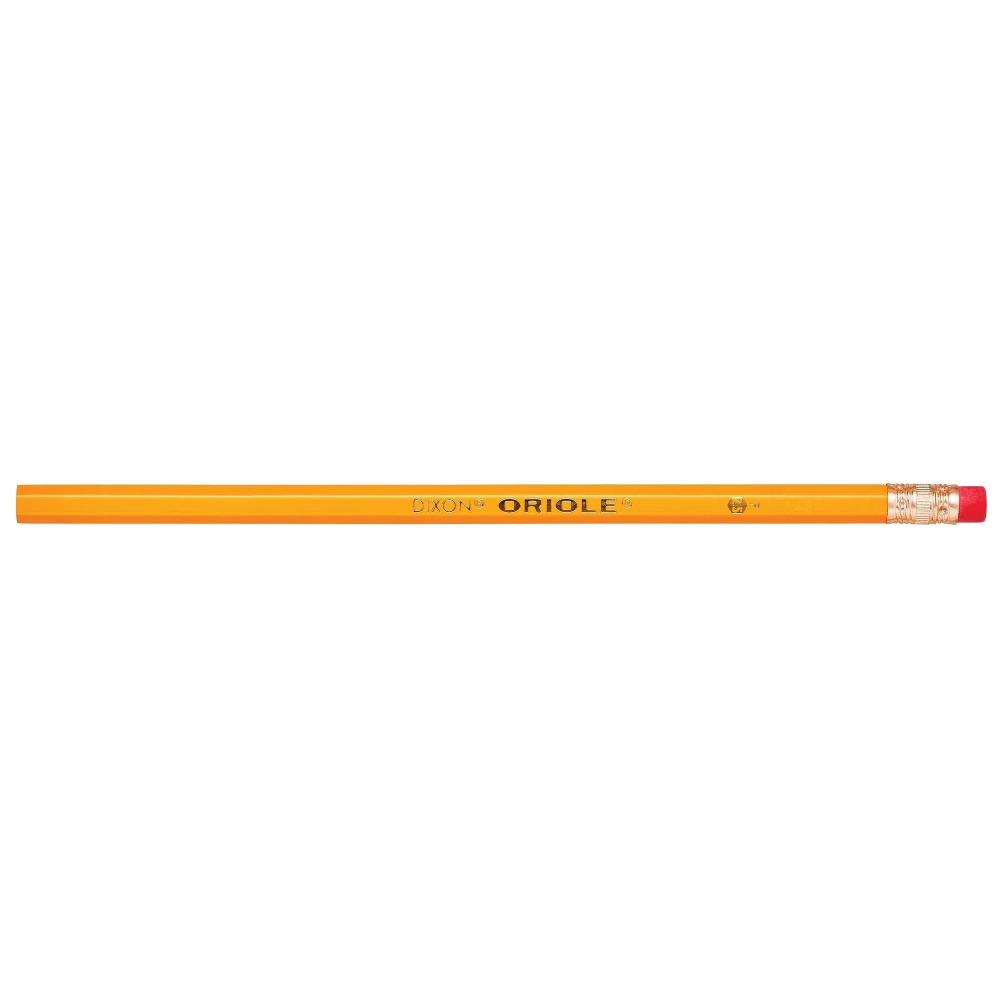 Dixon Oriole #2 HB Pencils, Yellow, 72 Count (6 Boxes of 12)