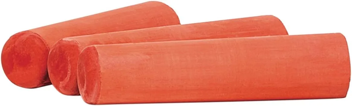 Dixon Industrial Railroad Crayon Chalk with Tapered 4" x 1" Sticks, 72-Pack, Red (88811)
