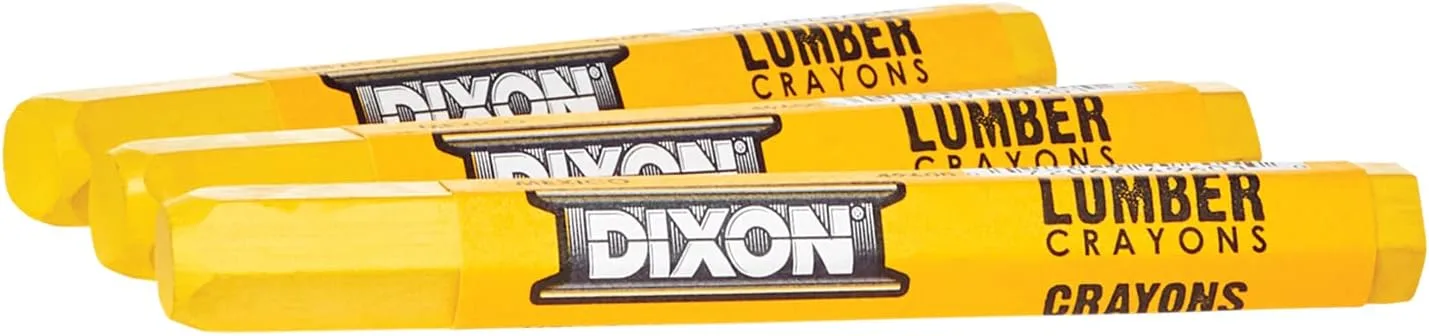 DIXON TICONDEROGA Industrial Lumber Marking Crayons, 4.5 x 1/2 Inches Hex