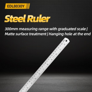 DELI DL8030Y STEEL RULER 30CM