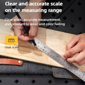 DELI DL8030Y STEEL RULER 30CM