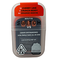 Boutiq Switch V5 Cherry Lime + Crunch Berry + Orange Mochi Liquid Live Diamonds Triple Tank Disposable 2G