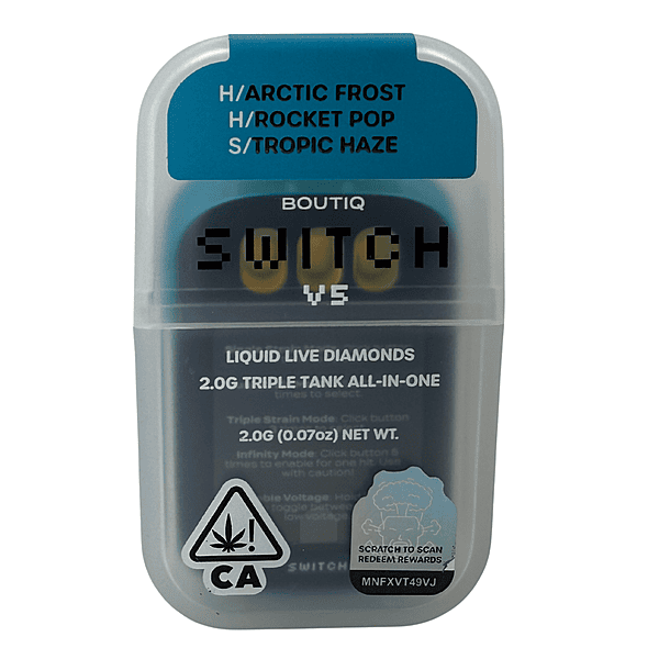 BOUTIQ Arctic Frost Rocket Pop Tropic Haze THC Vapes
